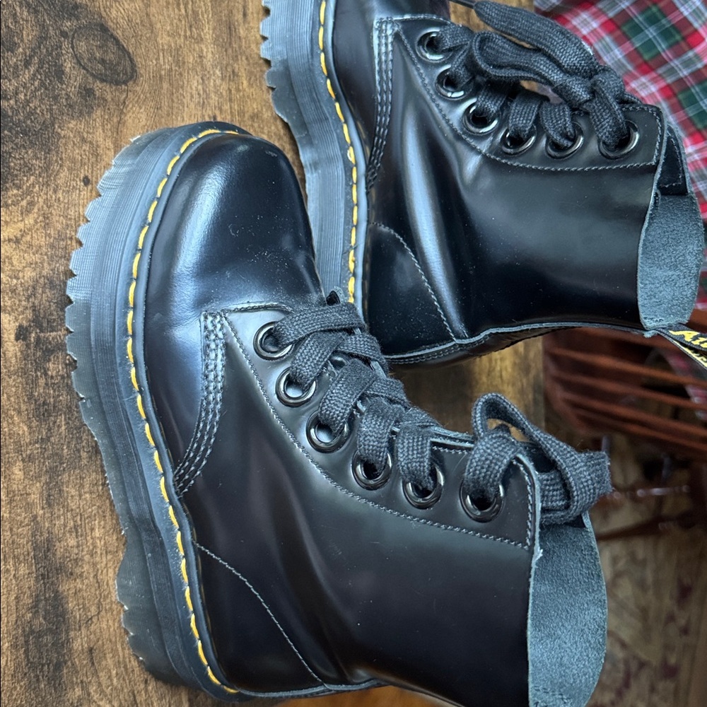 Dr. Martens Black Patent Molly Boots - Picture 11 of 12